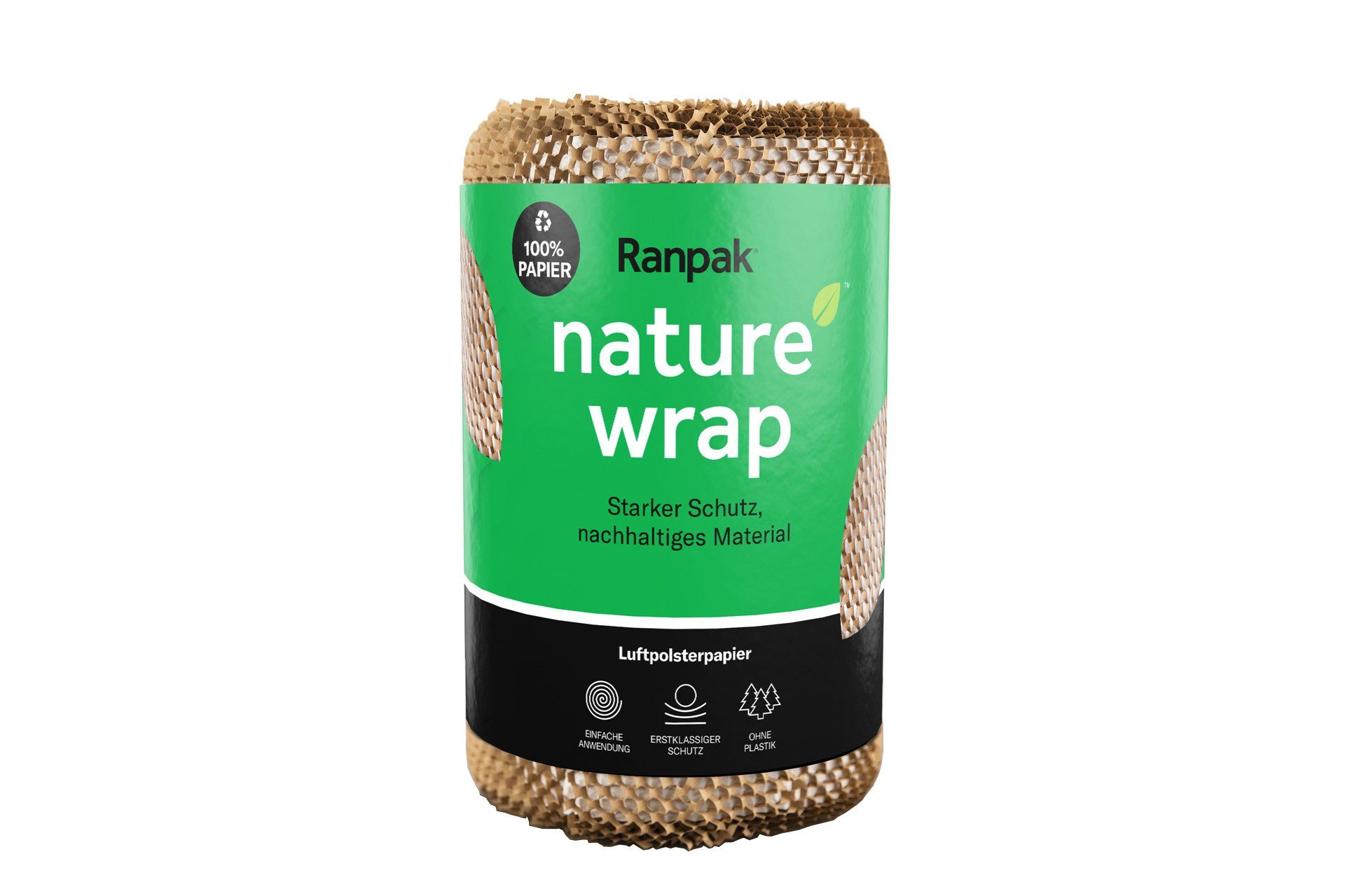 NIPS Packpapier NatureWrap® Luftpolsterpapier, Wabenpapier, Polsterpapier auf Rolle, (1St), die nachhaltige Alternative zu Luftpolsterfolie