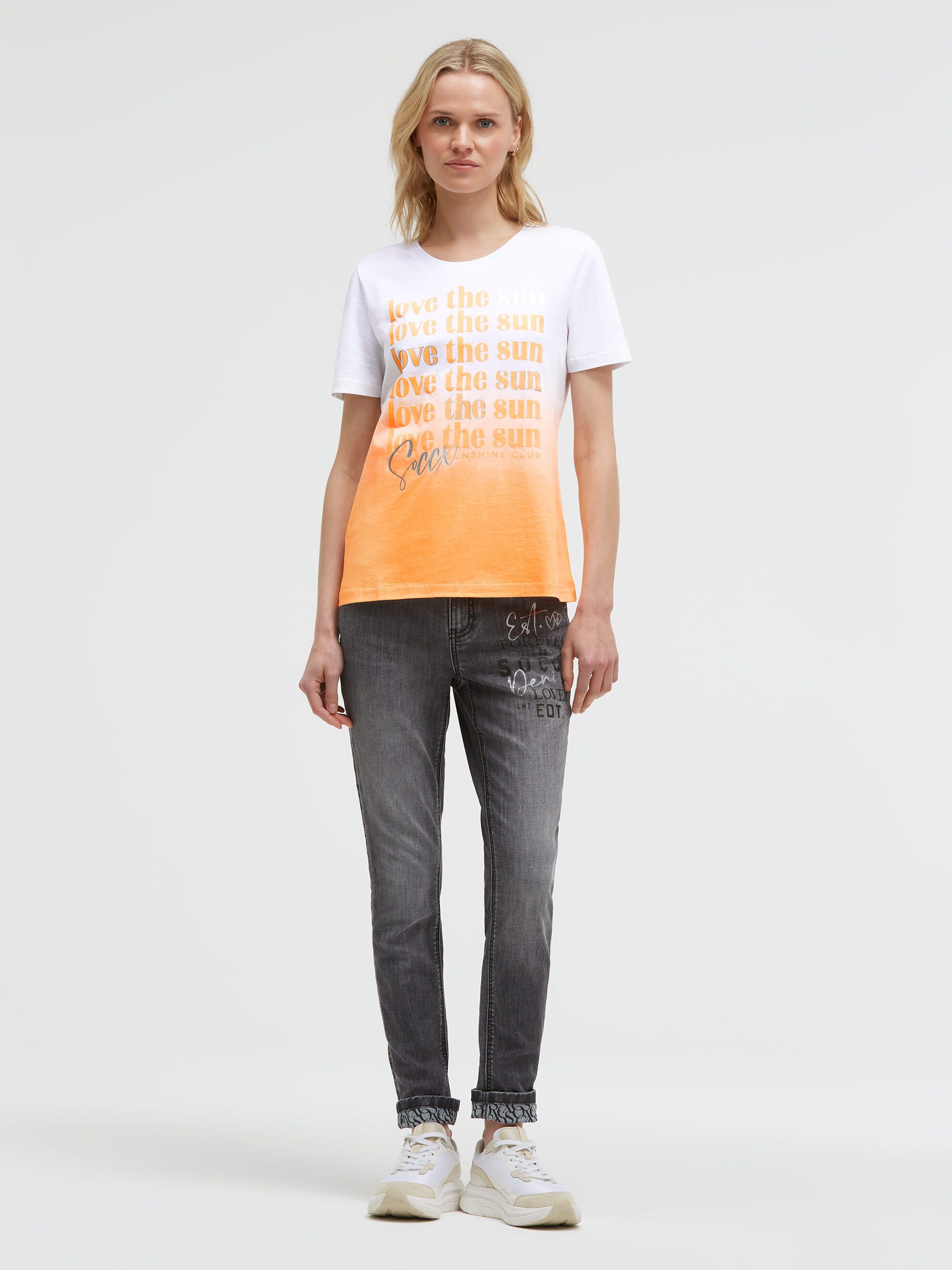 SOCCX Rundhalsshirt mit Farbverlauf