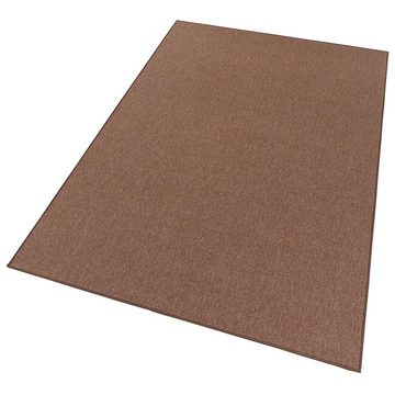 Teppich Feinschlingen Teppich Casual Braun Uni Meliert, BT Carpet, rechteckig, Höhe: 4 mm