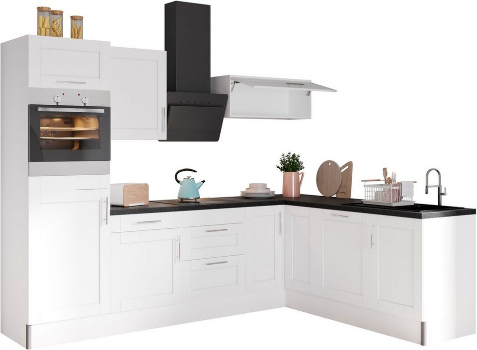OPTIFIT Küche Ahus, 200 x 270 cm breit, wahlweise mit E-Geräten, Soft Close  Funktion, hochwertige MDF Fronten