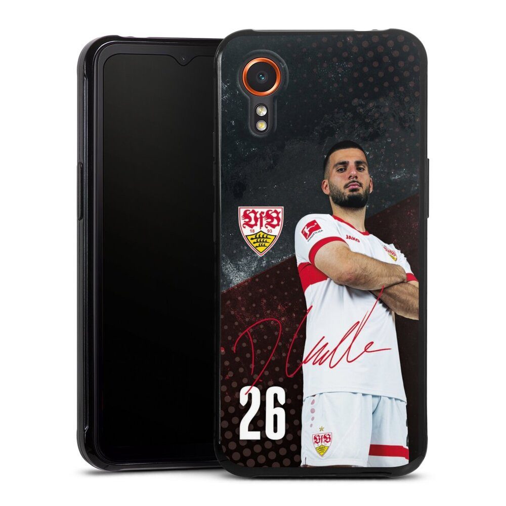 DeinDesign Handyhülle VfB Stuttgart Deniz Undav Offizielles Lizenzprodukt Deniz Undav 24/25, Samsung Galaxy Xcover 7 Silikon Hülle Bumper Case Handy Schutzhülle