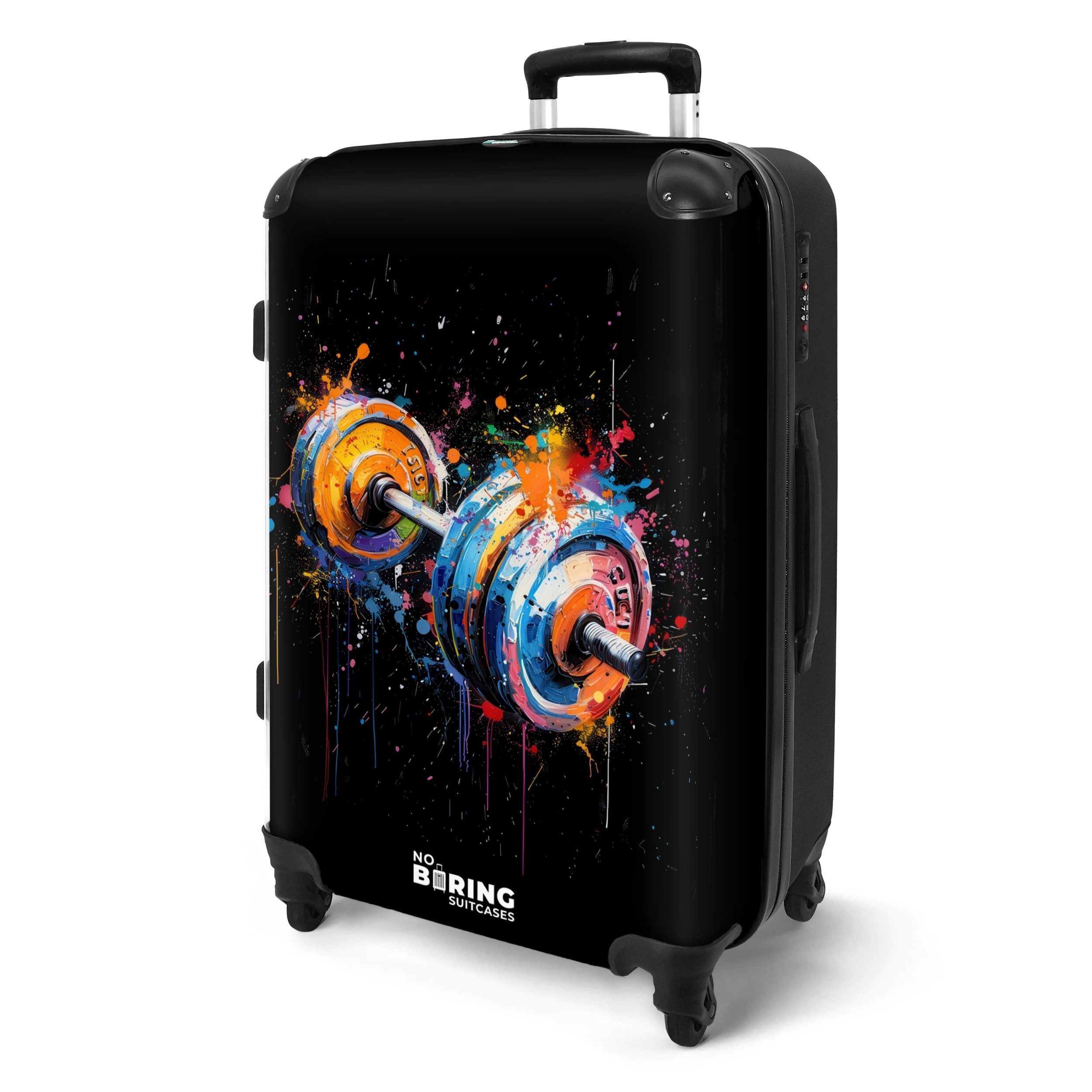 NoBoringSuitcases.com© Hartschalen-Trolley Hantel mit Graffiti 67 günstig online kaufen