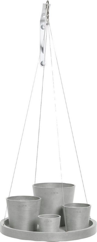 ECOPOTS Blumentopfuntersetzer HANGING SAUCER White Grey, BxTxH: 36x36x3 cm
