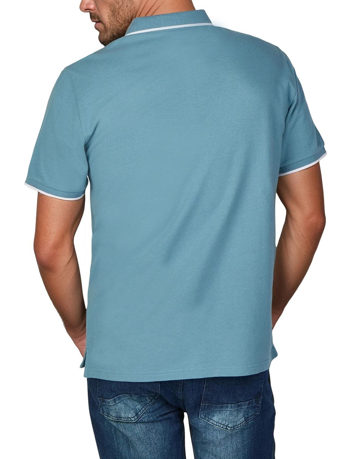 MUSTANG Poloshirt Herren Polohemd Pablo 3er-Set Regular Fit (Vorteilspack, 3-tlg) Basic Sommer Shirt aus 100% Baumwolle