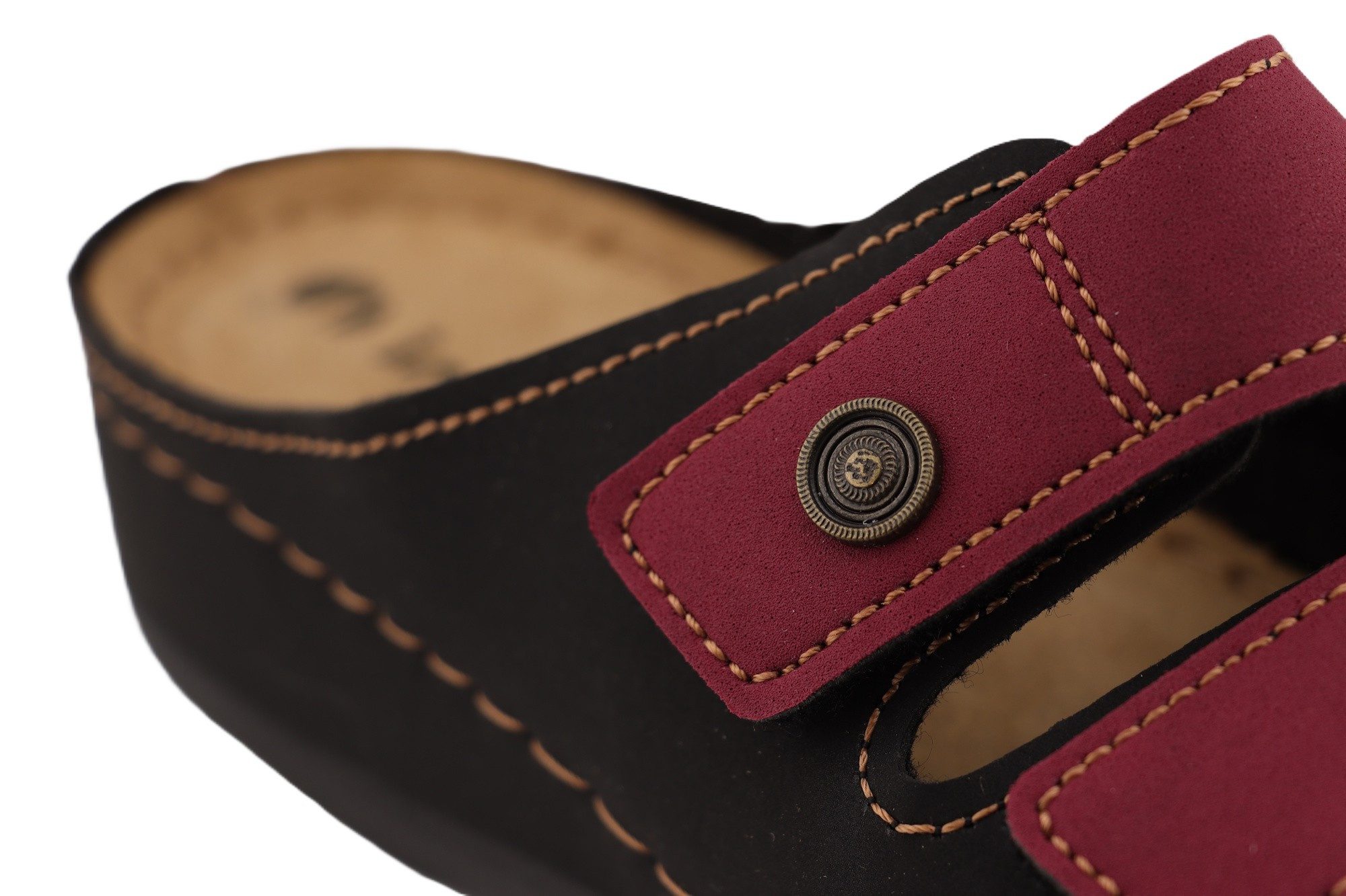 INBLU Klettverschluss Pantolette Hausschuh