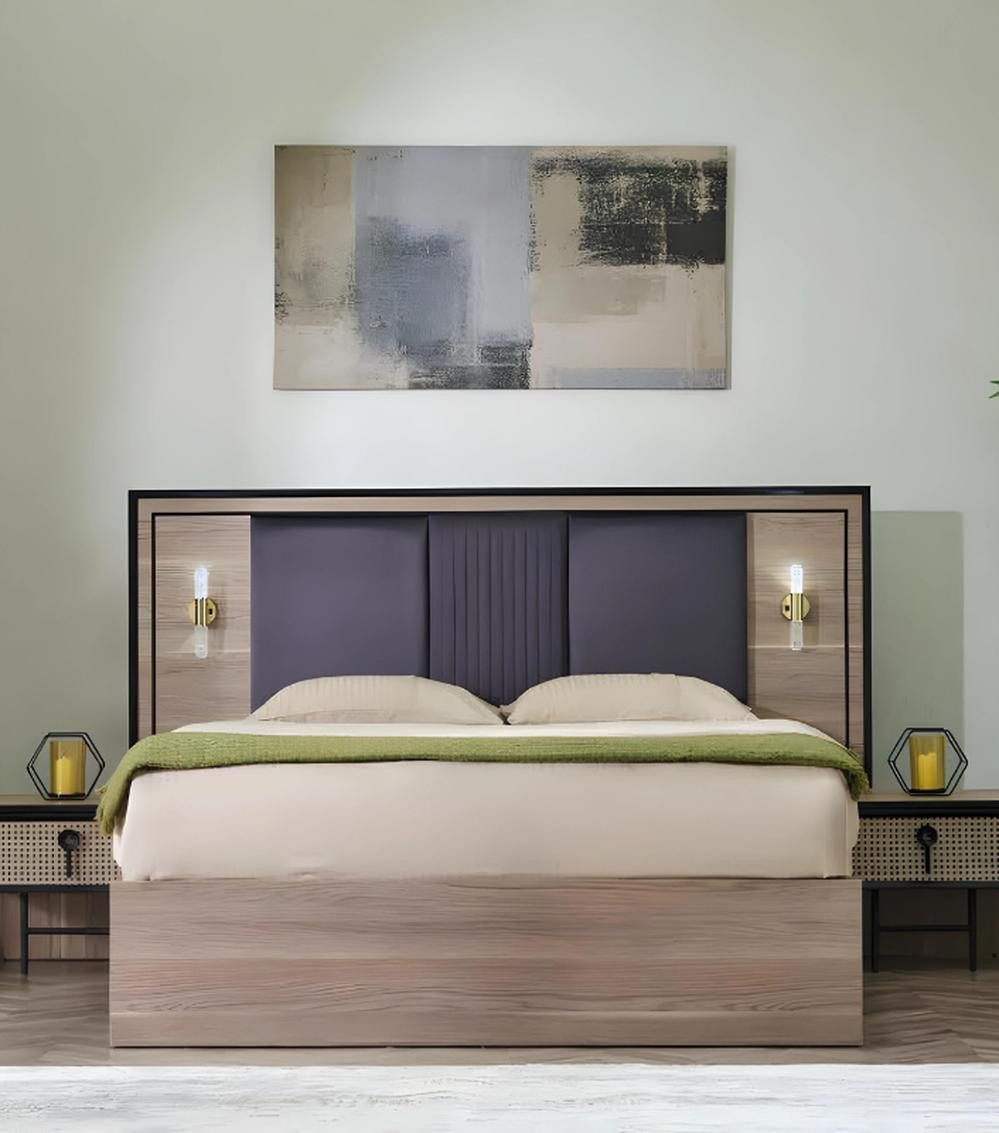 JVmoebel Bett Luxus Doppelbett aus edlem Holz in modernem Design (Bett), Made in Europa