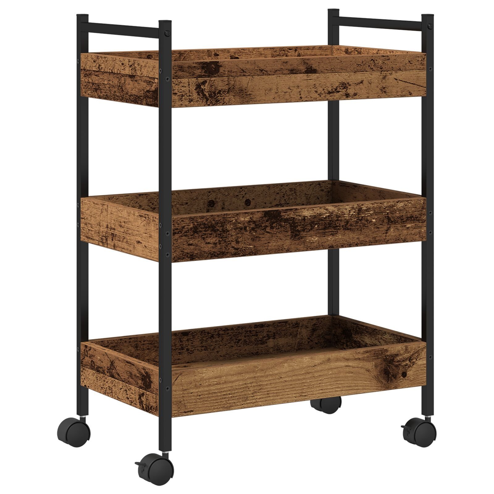 vidaXL Küchenwagen Küchenwagen Alte Holz 50x30x70 günstig online kaufen