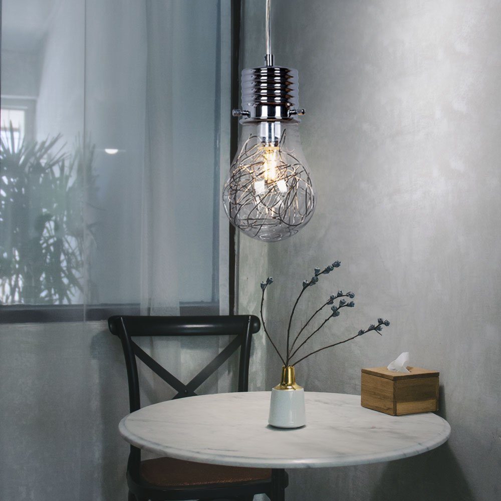 WOFI Pendelleuchte, Leuchtmittel nicht Wohnzimmer Glühbirne Lampe inklusive, Pendelleuchte Hängeleuchte Vintage Deko