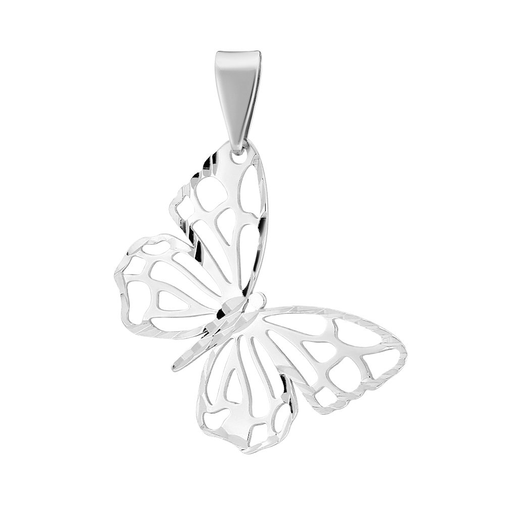 Secretforyou Kettenanhänger Kettenanhänger Charm Anhänger Silber Schmetterling Echtschmuck, 925 Silber