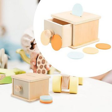 Fivejoy Lernspielzeug Montessori Münzkasten Holz Hand Auge Koordination Lernspielzeug (1-St)