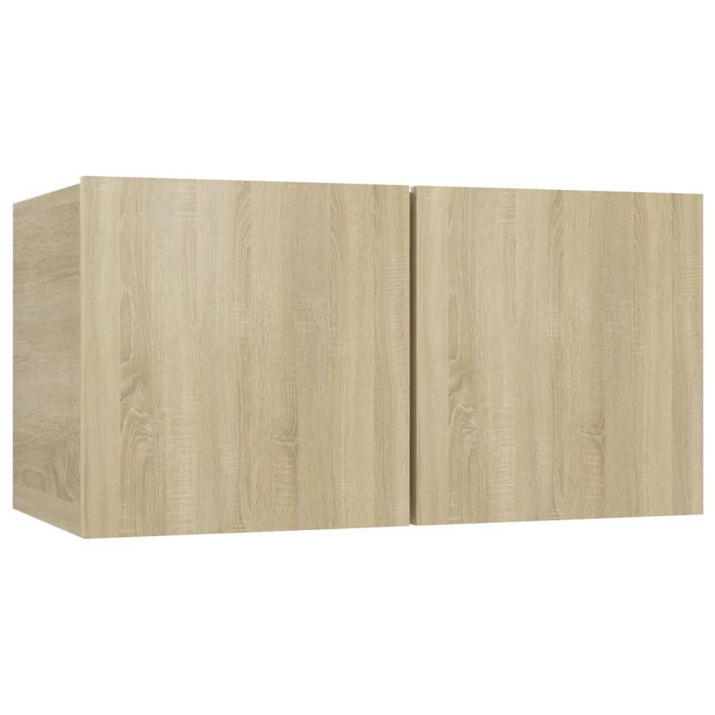 Spanplatte TV-Schrank-Set Sonoma-Eiche Fernseher TV-Konsole für 7-tlg Kleiderschrank vidaXL