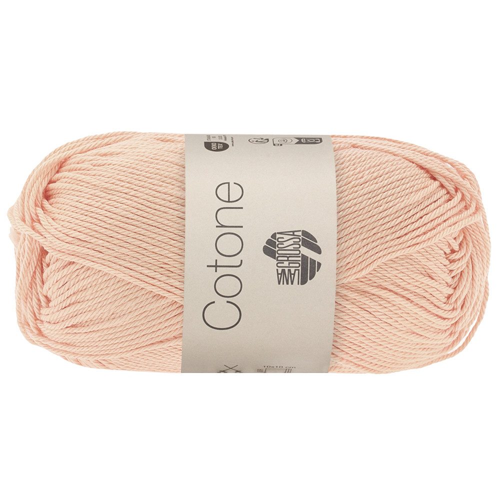 LANA GROSSA COTONE Häkelwolle, 125 m (vielseitiges Baumwoll-Basicgarn), 50 g