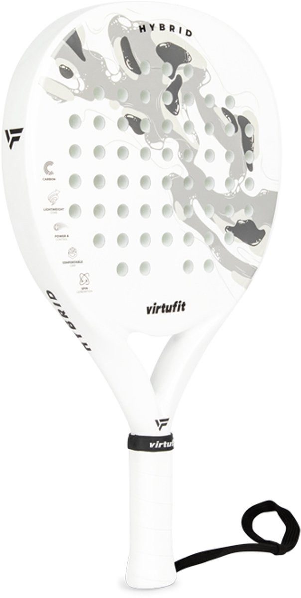 VirtuFit Padelschläger VirtuFit Hybrid Padel-Schläger Weiß Grau 365 g