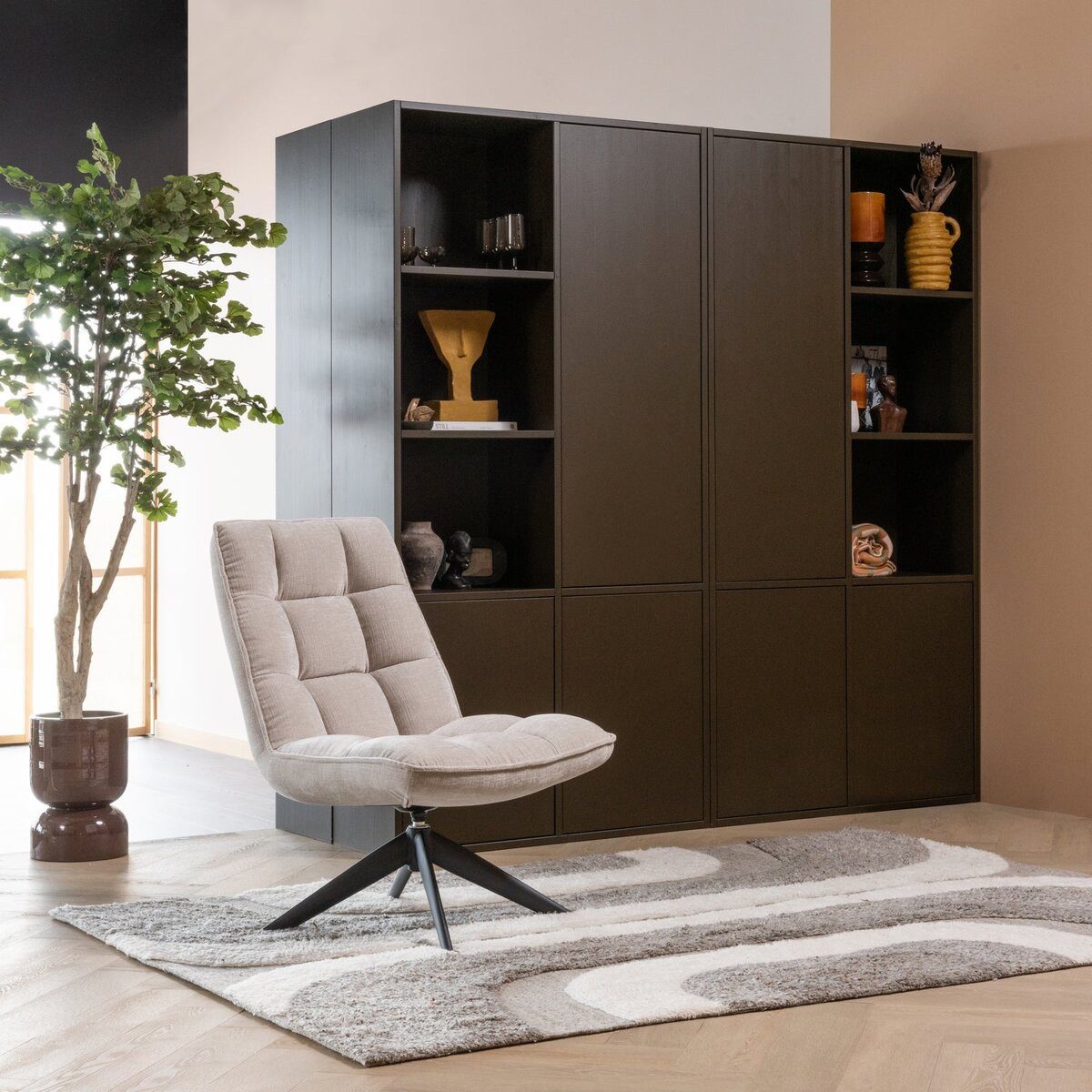 WOOOD Mehrzweckschrank Modernes Push-to-Open-System, geräumiger Stauraum