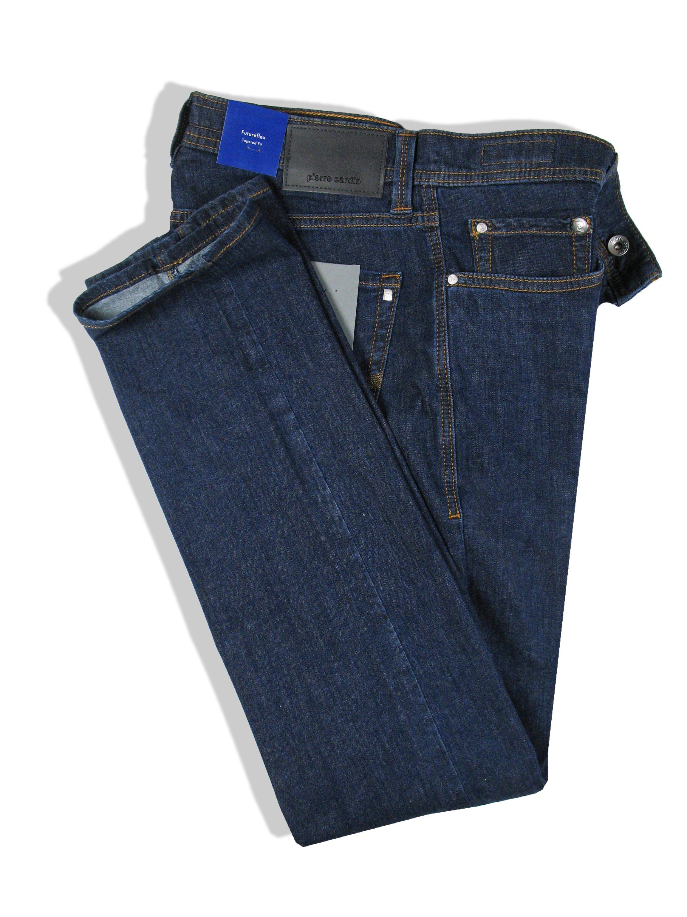 5-Pocket-Jeans Stretch Cardin Denim Pierre Tapered Blue Rinsed Dark Futureflex Lyon
