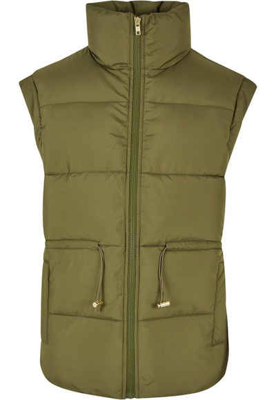 URBAN CLASSICS Jerseyweste Damen Ladies Waisted Puffer Vest (1-tlg)