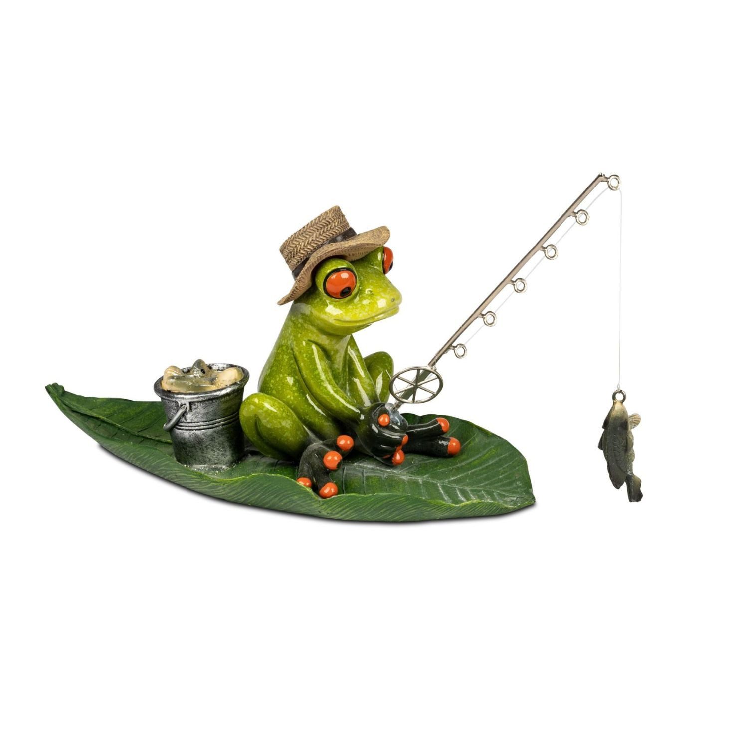 formano Dekofigur Froschhausen, Höhe: 14cm, Farbe: Grün, Motiv: Frosch