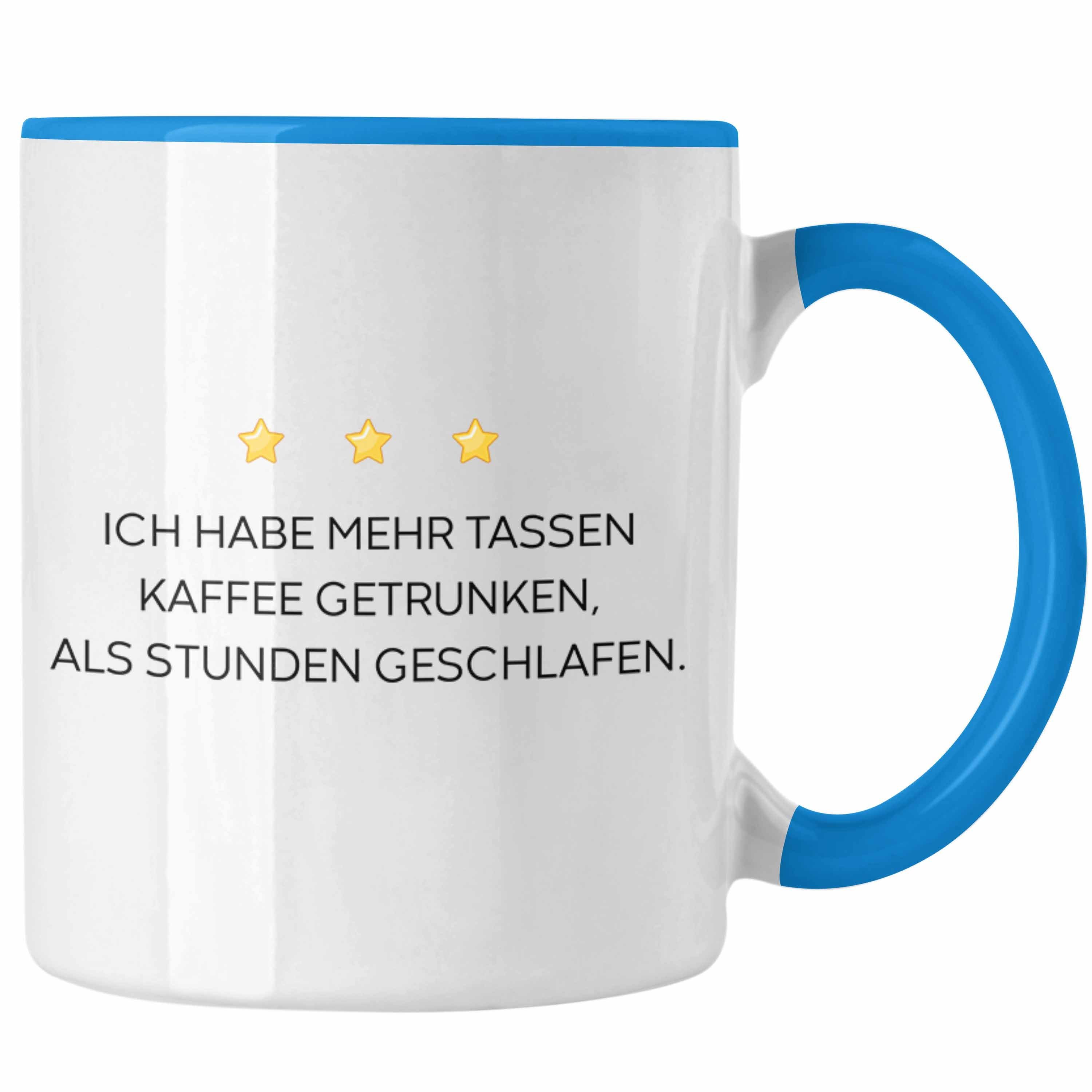 Trendation Tasse Trendation mit Kollegin Spruch Sarkasmus Becher Geschenk Sprüchen Kaffee für mit Arbeit Blau - Lustig Büro Frauen Männer Tassen Tasse Lustige