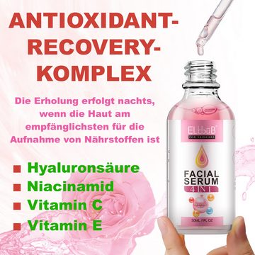 P-Beauty Cosmetic Accessories Gesichtsserum Gesichtsserum Anti-Aging Anti Falten Hyaluronsäure Vitamin C E Vegan, 1-tlg.