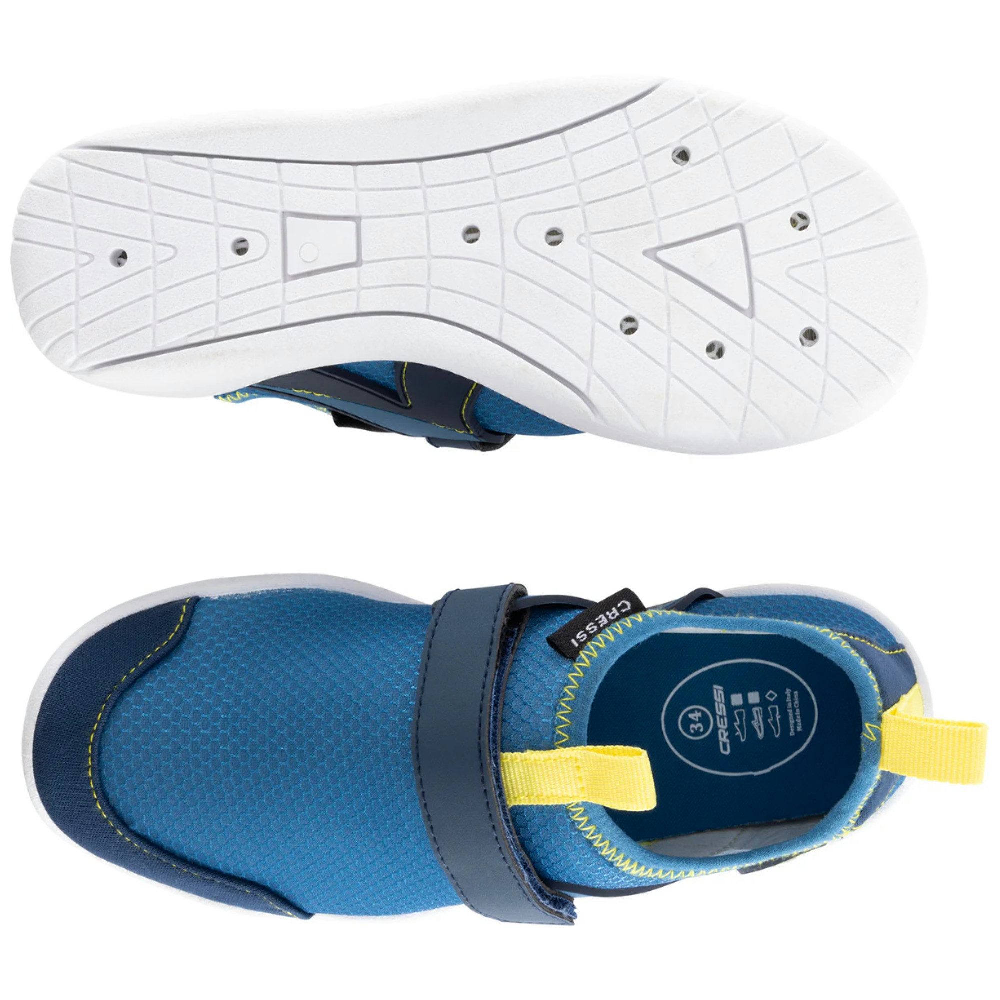 Cressi Lunar Aqua Shoes blu/lime Badeschuh