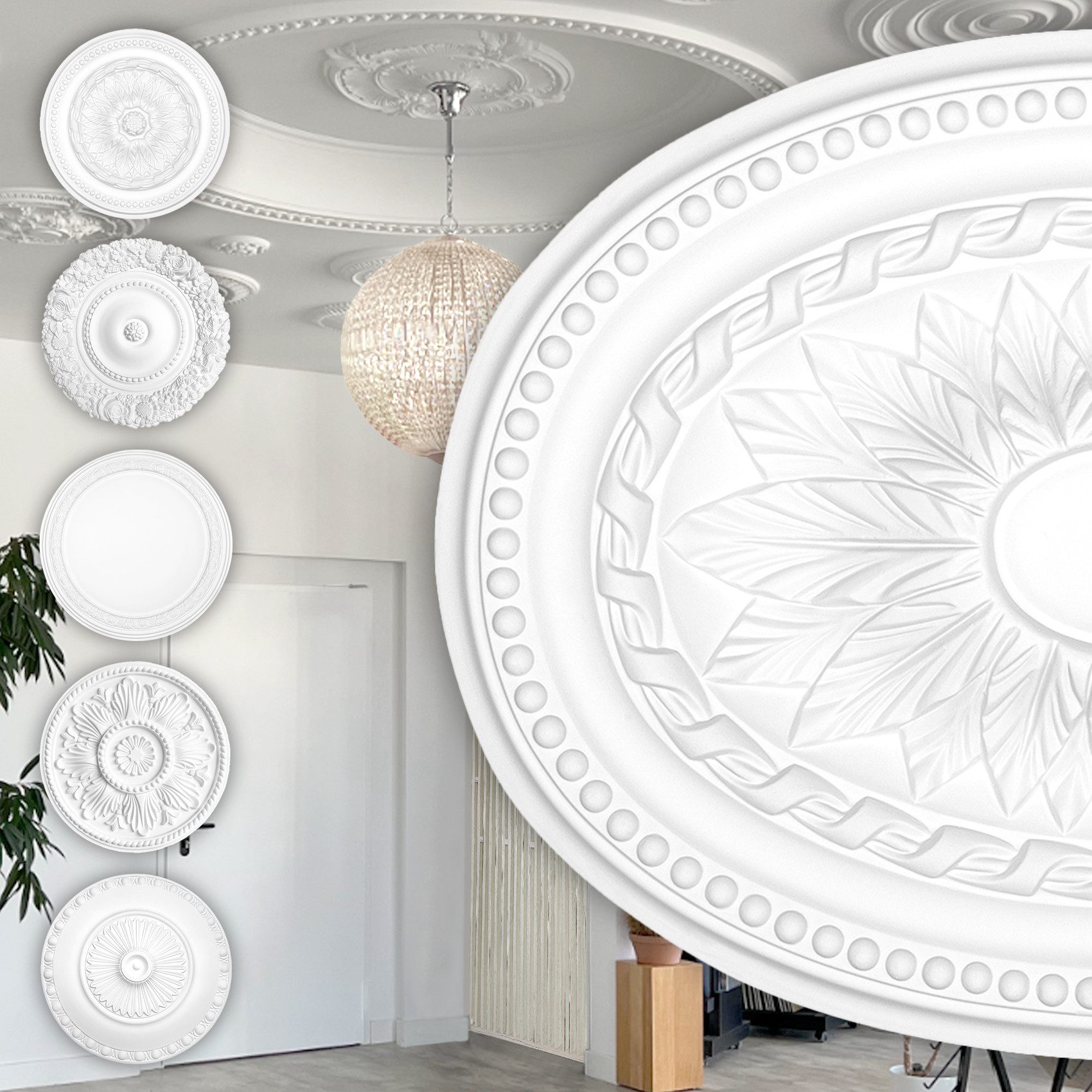 Hexim Perfect Wanddekoobjekt B2030 (Stuckrosette aus günstig online kaufen