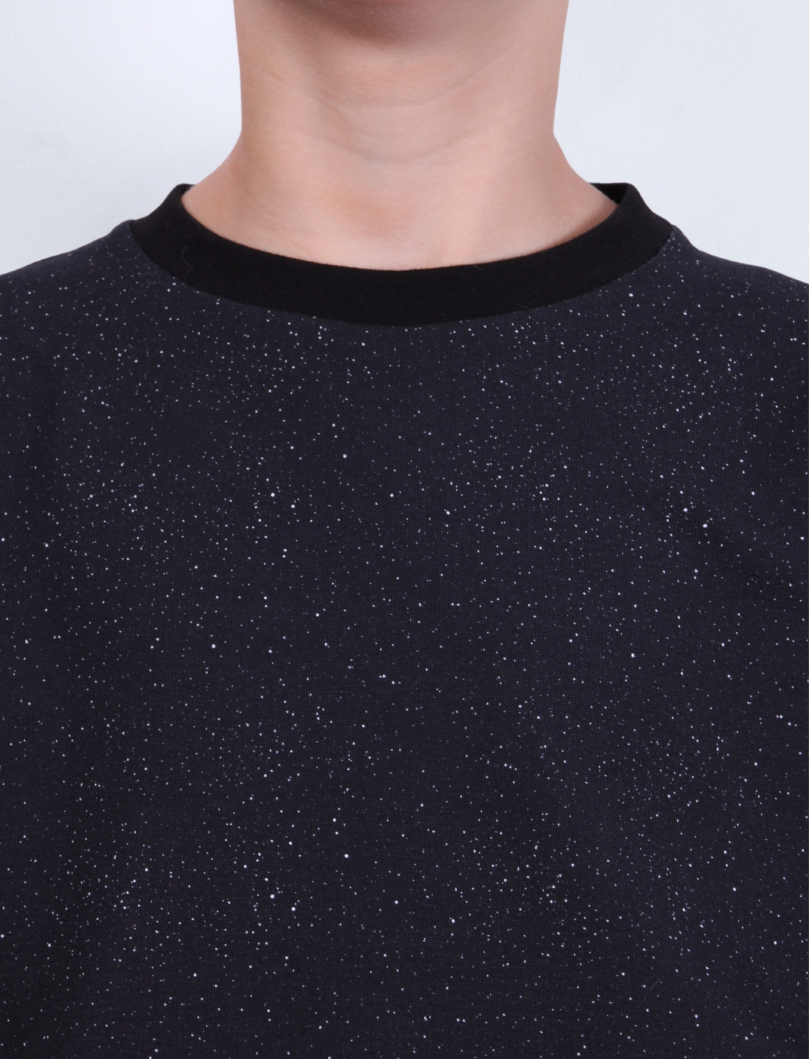 coolismo Sweater Kinder Sweatshirt Jungen Pullover mit schwarz-weiß Splash-Print 100% Baumwolle, Made in Europa