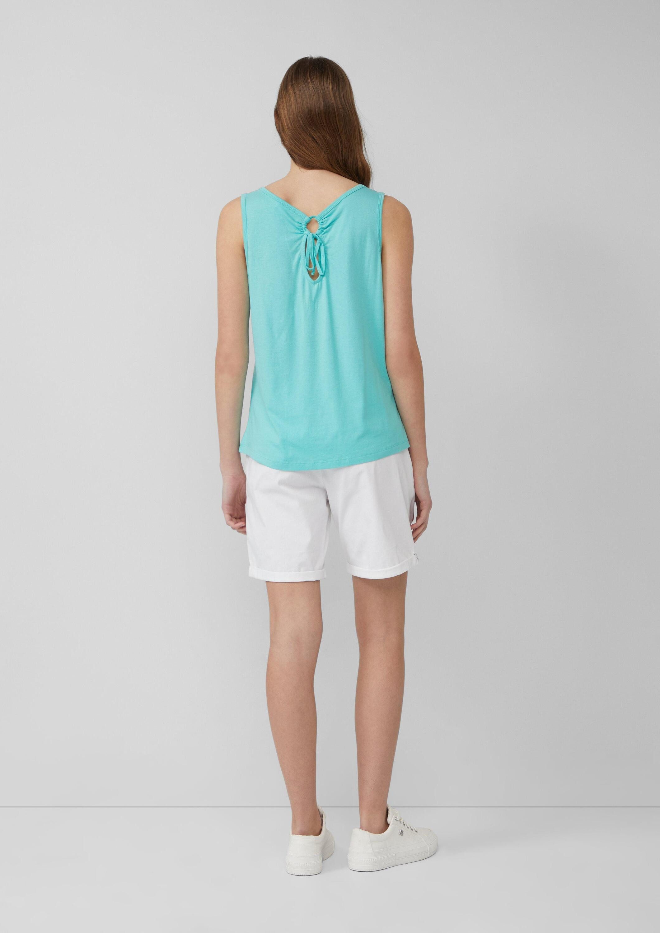 s.Oliver Muscleshirt T-Shirt Jersey-Top mit Cut-out und Schleife