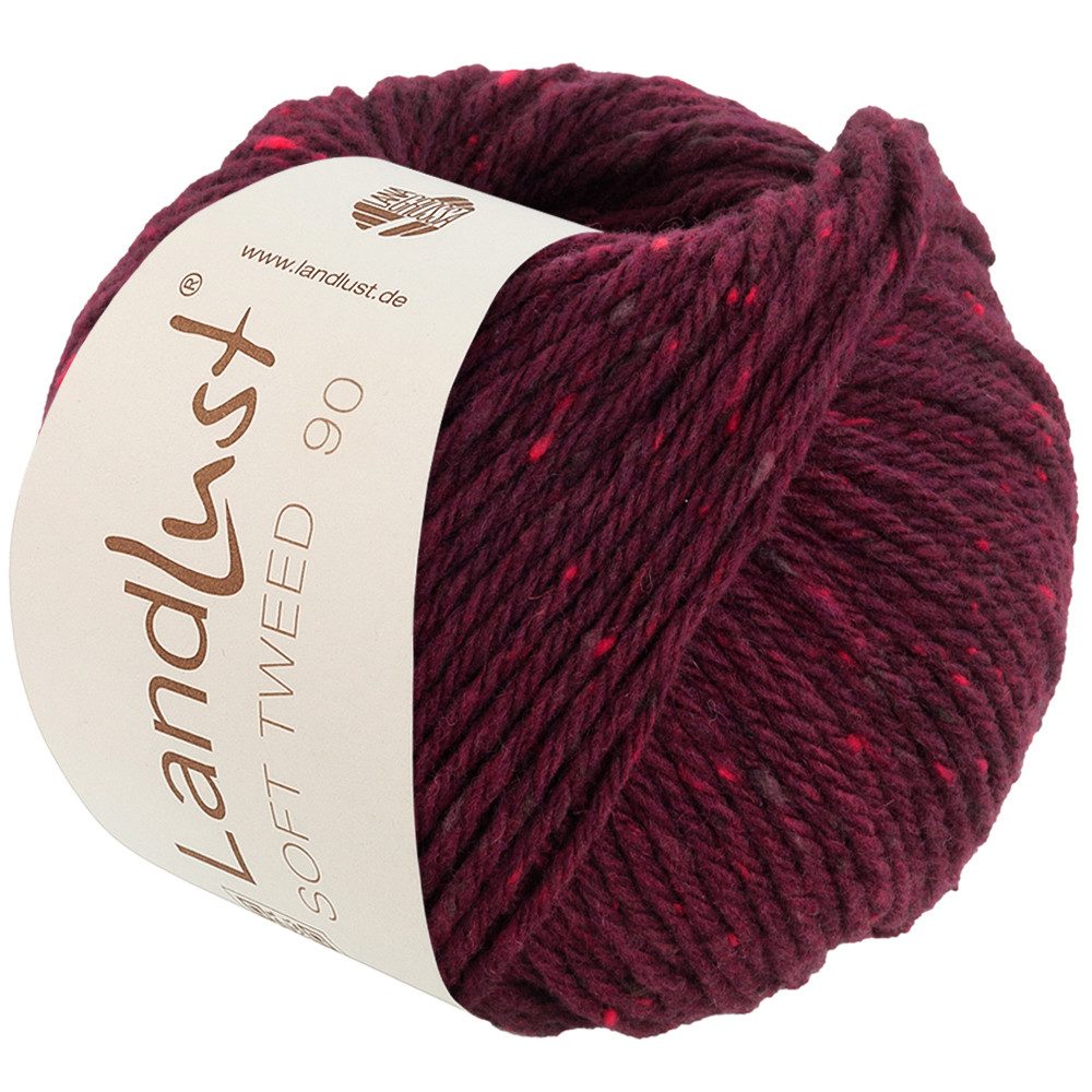 LANA GROSSA LANDLUST SOFT TWEED 90 Häkelwolle, 90 m (Klassisch verzwirntes Tweedgarn aus Schurwolle mit mehrfarbigen Noppen), 50 g