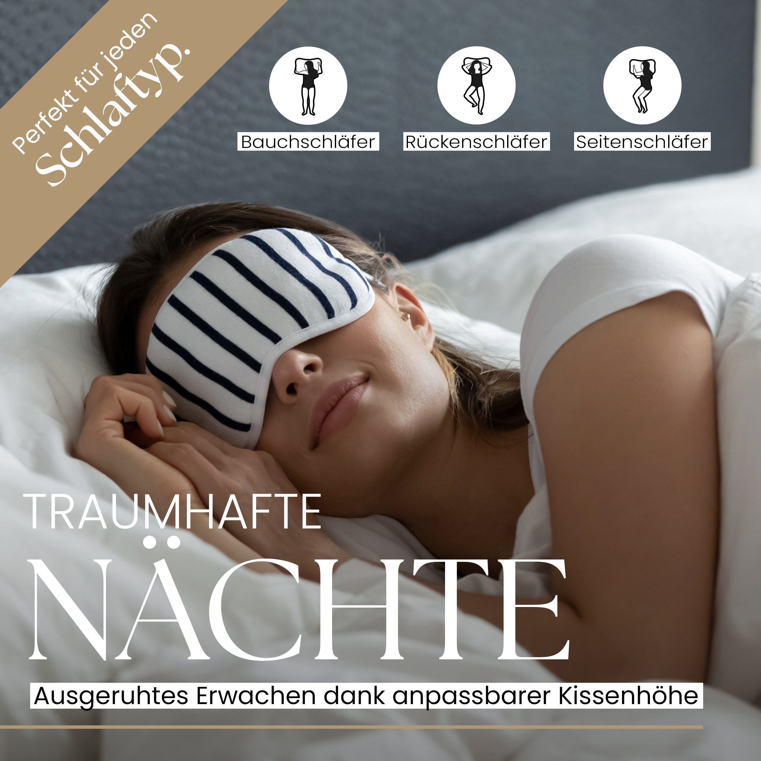 Gentle North Microfaserkissen Kopfkissen in Hotelqualität - Einzeln oder im 2er Set - 60° Waschbar, Füllung: Polyester, Rückenschläfer, Seitenschläfer, Bauchschläfer, Comfort, Reißverschluss für Füllung - Made in EU - allergikerfreundlich