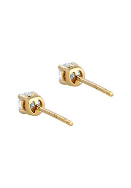 Elli DIAMONDS Paar Ohrstecker Klassisch Solitär Diamant (0.22 ct) 585 Gelbgold