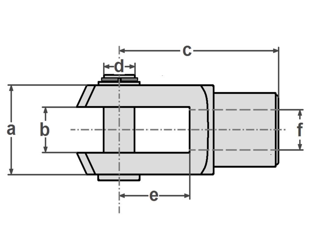 mbo Oßwald GmbH & Co KG Anhänger 10 Stück - Gabelkopf - Gabelgelenk 8x16 DIN71752 - M8 Linksgewinde