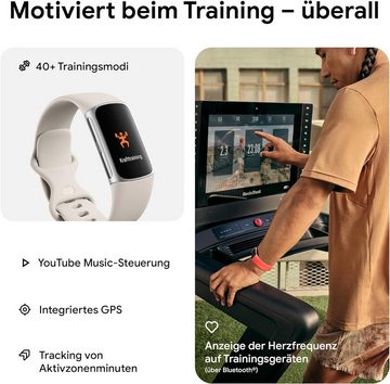 fitbit by Google Smartwatch Damen & Herren Charge 6 by Google, Fitness-Tracker mit GPS Smartwatch (3,4 cm/1,34 Zoll) 7 Tage Akku, 40+ Trainingsmodi, mit Android / iOS, Smarte Uhr für Sport, Smart Uhr Herren, Damen, Uhren, Fitnesstracker, Wasserdicht, Fitbit, Fitnessuhr, Fitness Tracker, Sportuhr, Sportuhren Damen Herren Sport