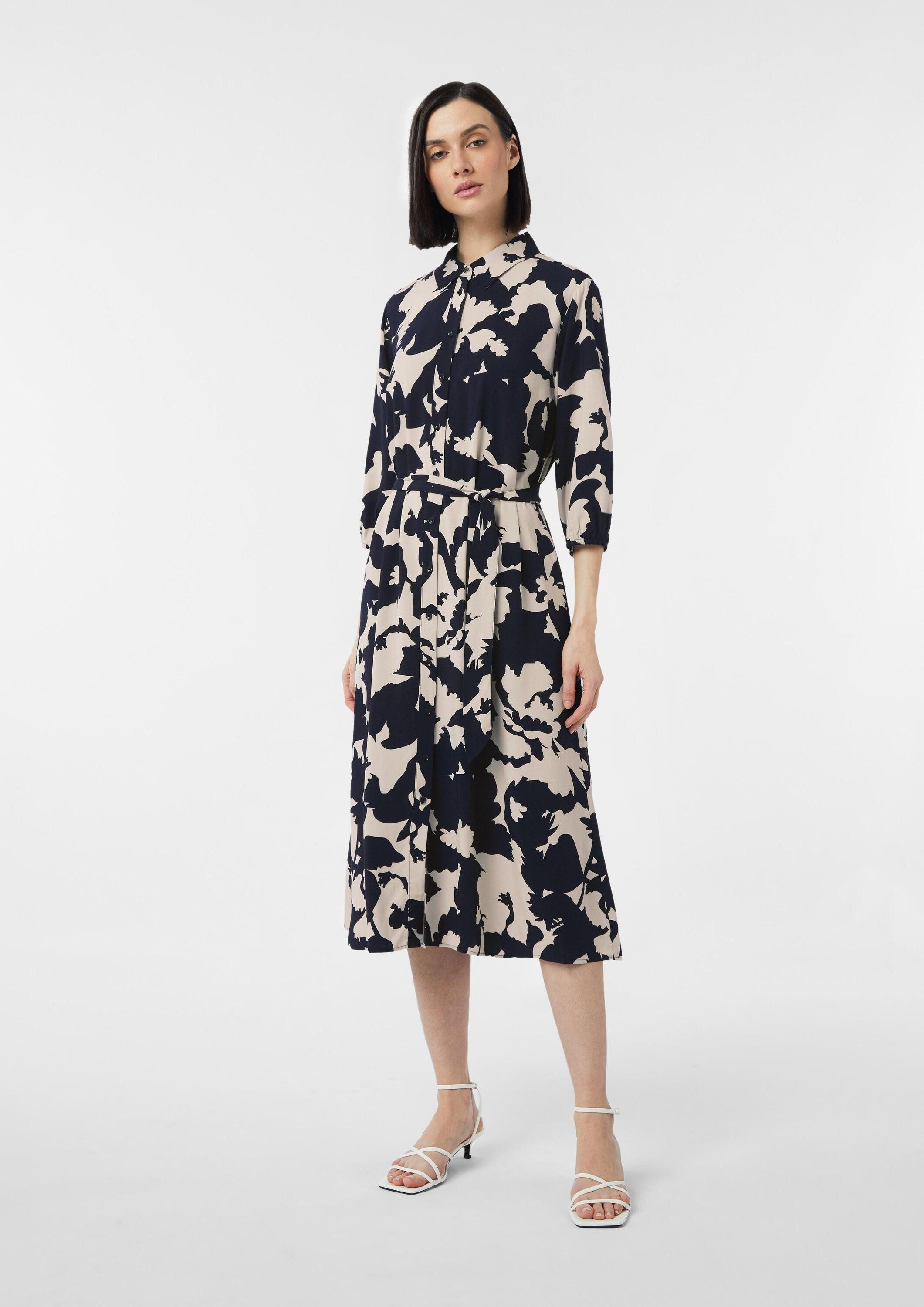 comma Midikleid Kleid Hemdblusenkleid in Midilänge günstig online kaufen