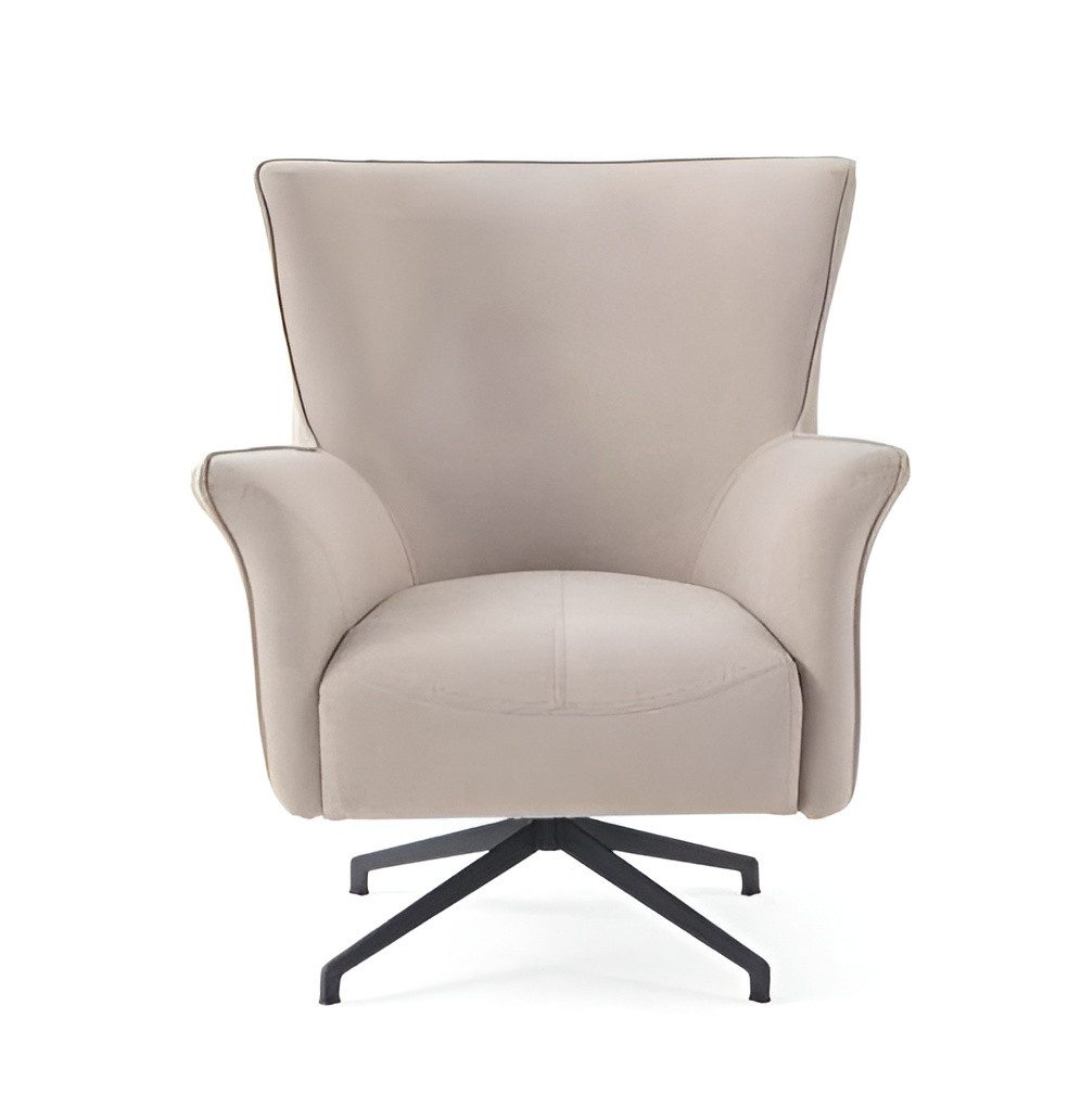 JVmoebel Relaxsessel Beiger Designer-Sessel für das Wohnzimmer mit weicher Polsterung (1-St., Sessel), Made in Europa