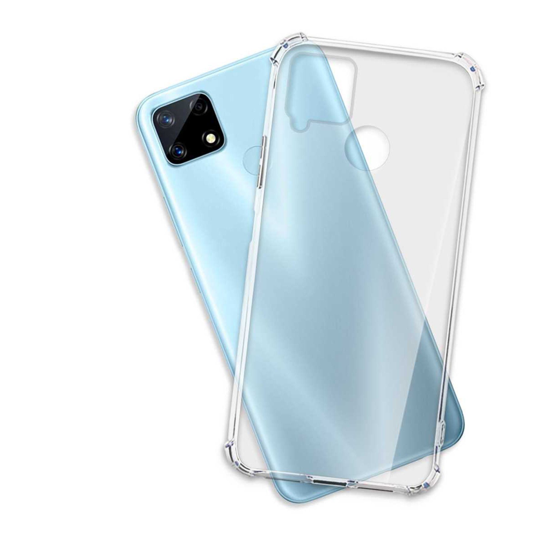 mtb more energy Smartphone-Hülle Clear Armor Case für Realme 7i Global (Realme Narzo 20), Transparente TPU Schutzhülle Case Backcover mit Anti-Shock Verstärkung