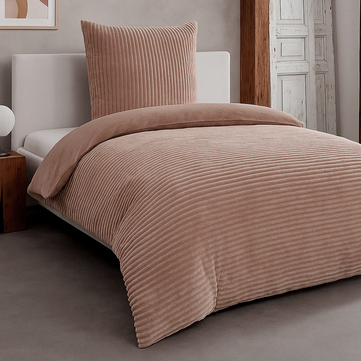 heimtexland Bettwäsche Cord Wende-Bettbezug Cashmere Touch Teddy Plüsch, Mi günstig online kaufen