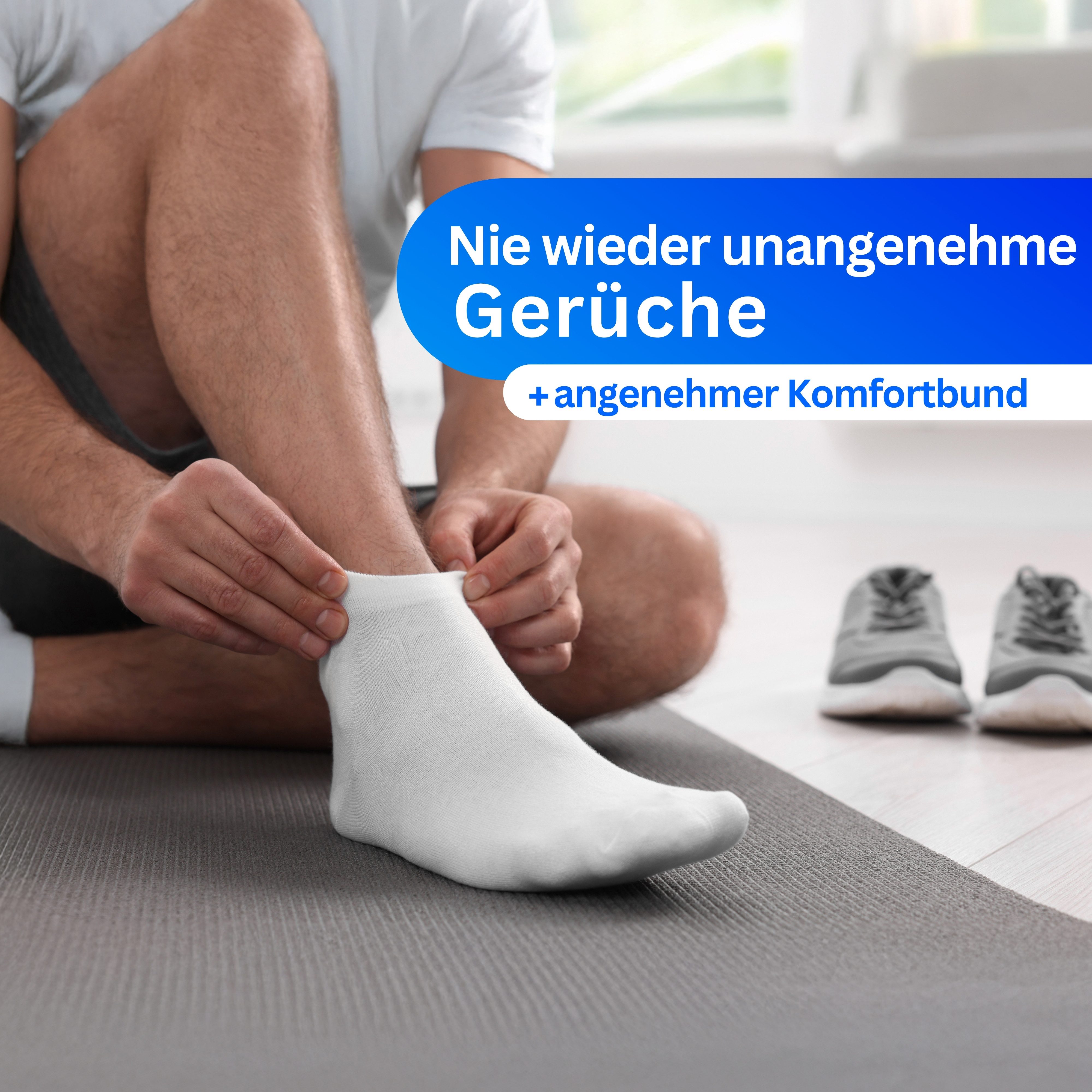 MEDOLY Sneakersocken Bambus Sneaker-Socken gegen Schweißfüße, mit 70% Bambus-Viskose (9 Paar) ohne störenden Gummibund