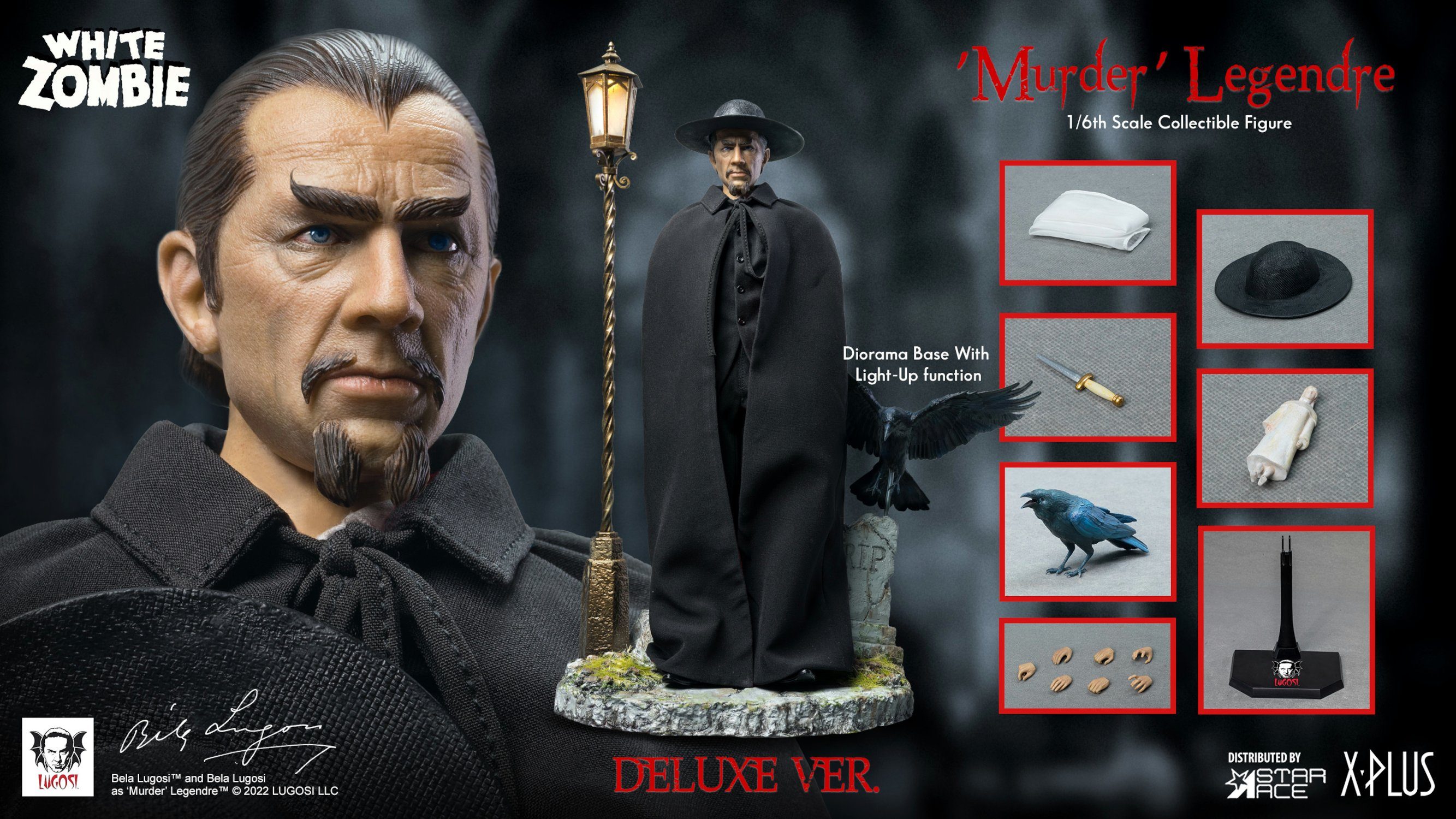 Star Ace Toys Actionfigur WHITE ZOMBIE MURDER LEGENDRE BELA LUGOSI ACTIONFIGUR DELUXE VERSION