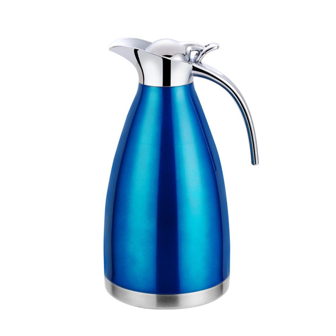 Kaffeekanne 2.0L DÖRÖY blau Isolierter Heißwasserkocher, Isolierkanne Edelstahl-Wasserkocher,