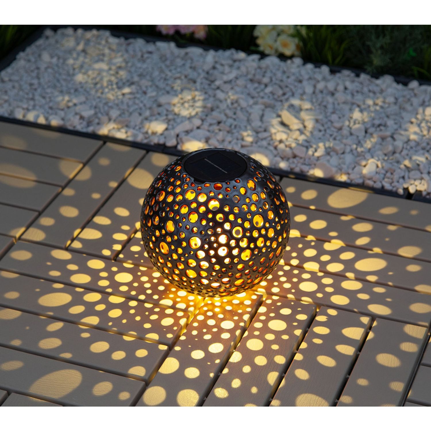 BURI Gartenleuchte Solar Kugelleuchte 20cm Gartenleuchte günstig online kaufen