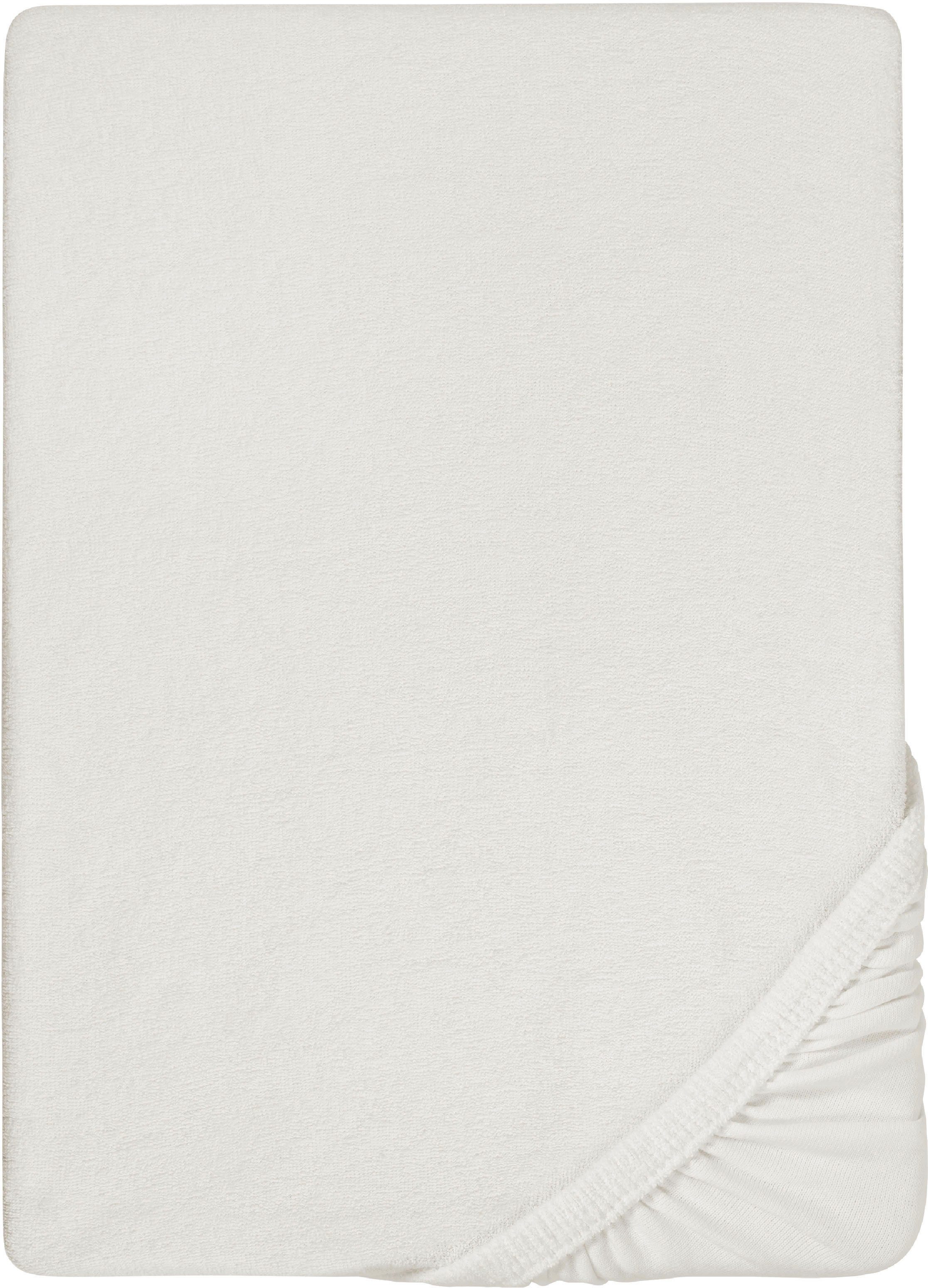 Biberna Spannbettlaken 0012344 Premium Frottee-Stretch Spannbetttuch 80% Baumwolle, Frottee, Gummizug: rundum, (1 Stück), Frottee-Stretch, Rundumgummi, bügelfrei, ab Größe 90 x 190 cm