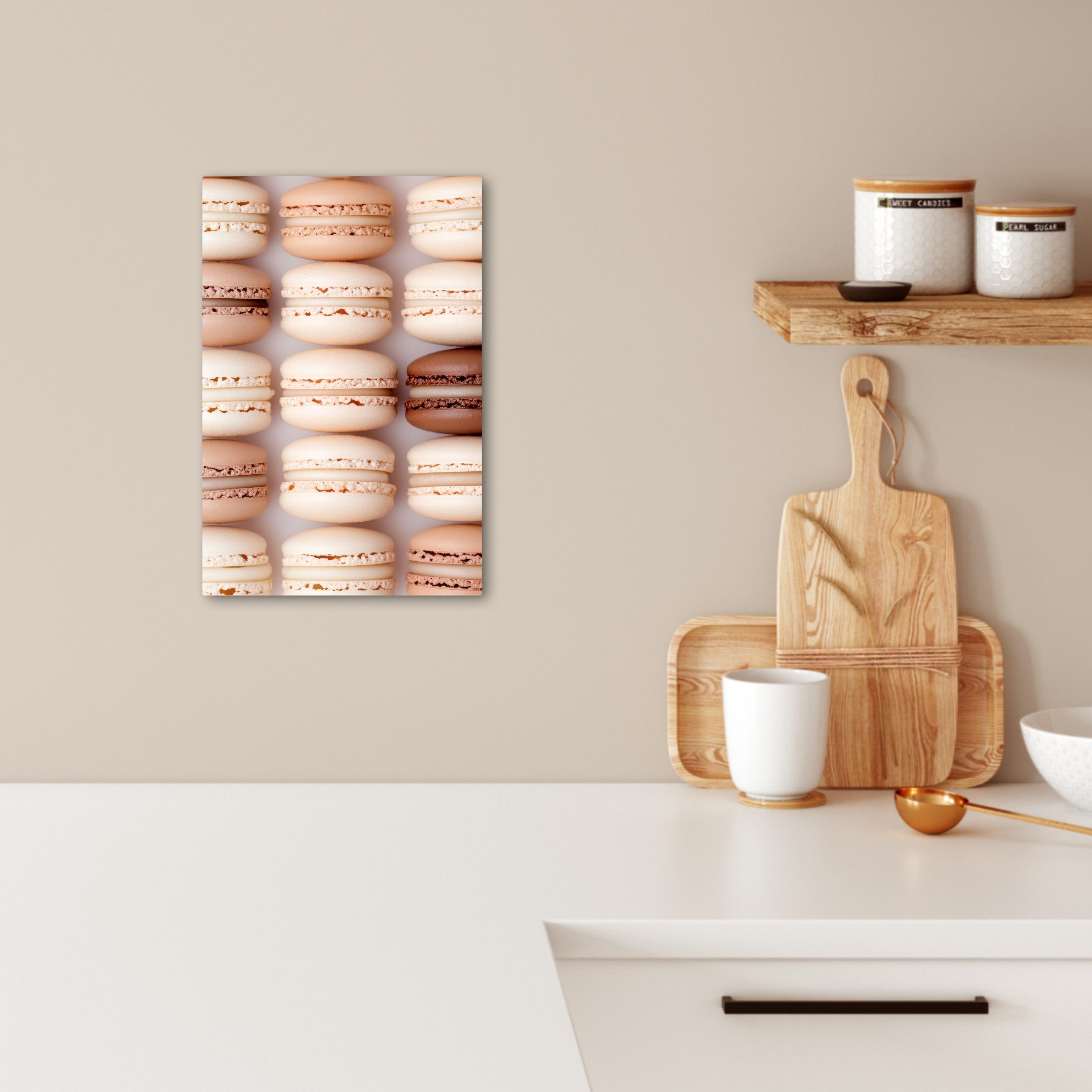 OneMillionCanvasses® Leinwandbild Makronen - Beige - günstig online kaufen