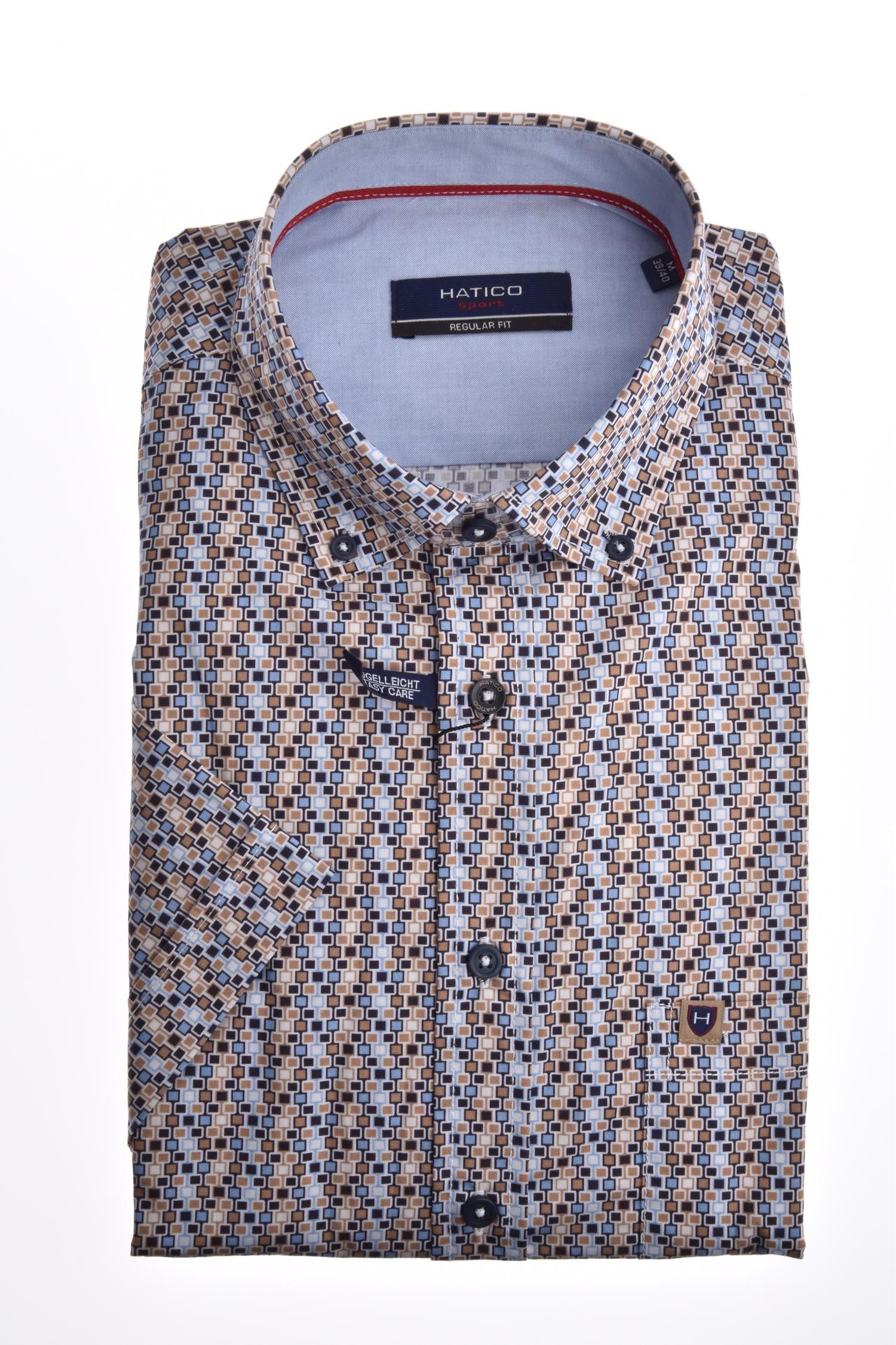 Hatico Kurzarmhemd HATICO- Sport Hemd regular fit Hal
