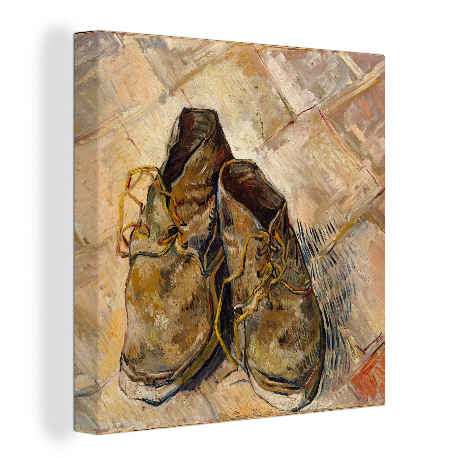 OneMillionCanvasses® Leinwandbild Schuhe - Vincent van Gogh, (1 St), Leinwand Bilder für Wohnzimmer Schlafzimmer