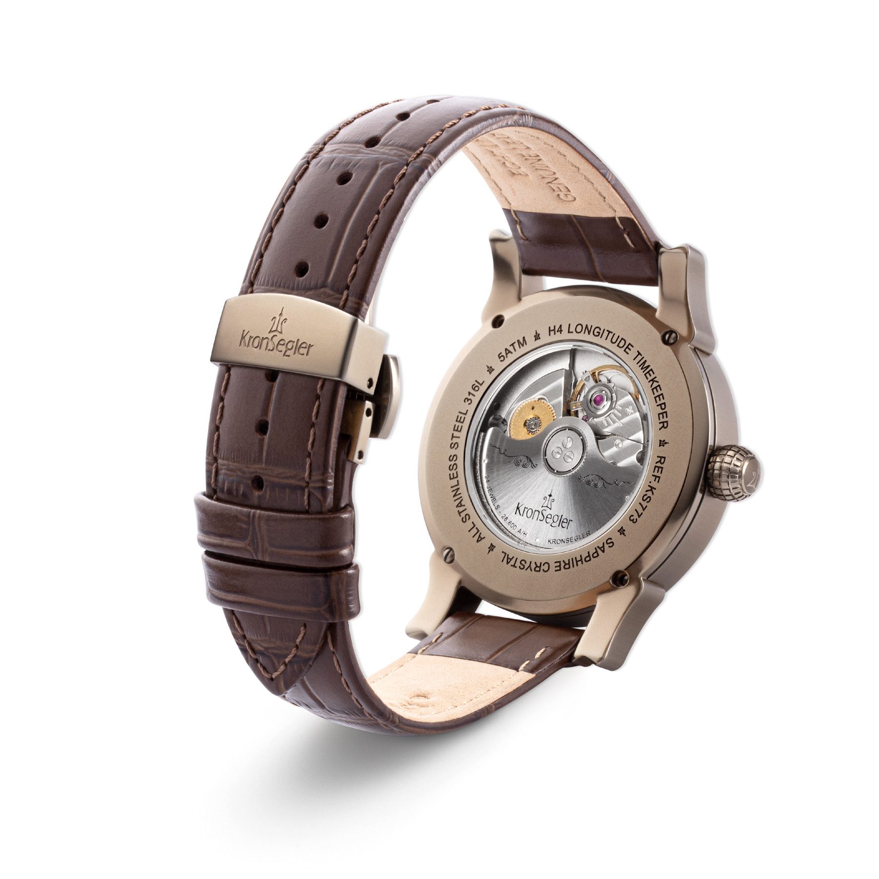 Kronsegler Automatikuhr H4 Longitude Timekeeper Herrenuhr mit Lederband günstig online kaufen