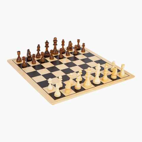 Small Foot Spielesammlung, Schach & Mühle in einem Schach und Dame XXL, Sehr Grosses Spielbrett, Senioren Spielbrett