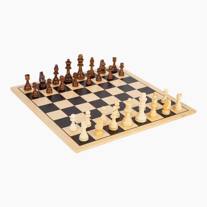 Small Foot Spielesammlung Schach & Mühle in einem Schach und Dame XXL Sehr Grosses Spielbrett Senioren Spielbrett