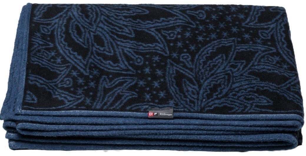 Velvet cm, Navy 135 200 FUSSENEGGER Wohndecke x 'Ornament' DAVID