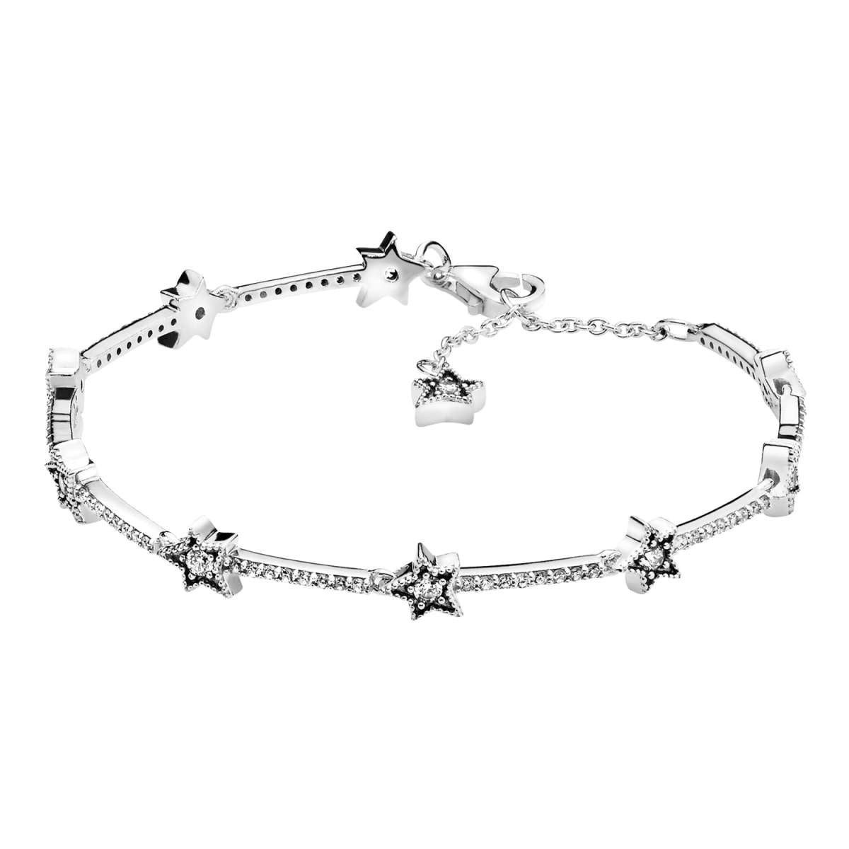 Pandora Silberarmband 598498C01, für Damen Himmlische Sterne