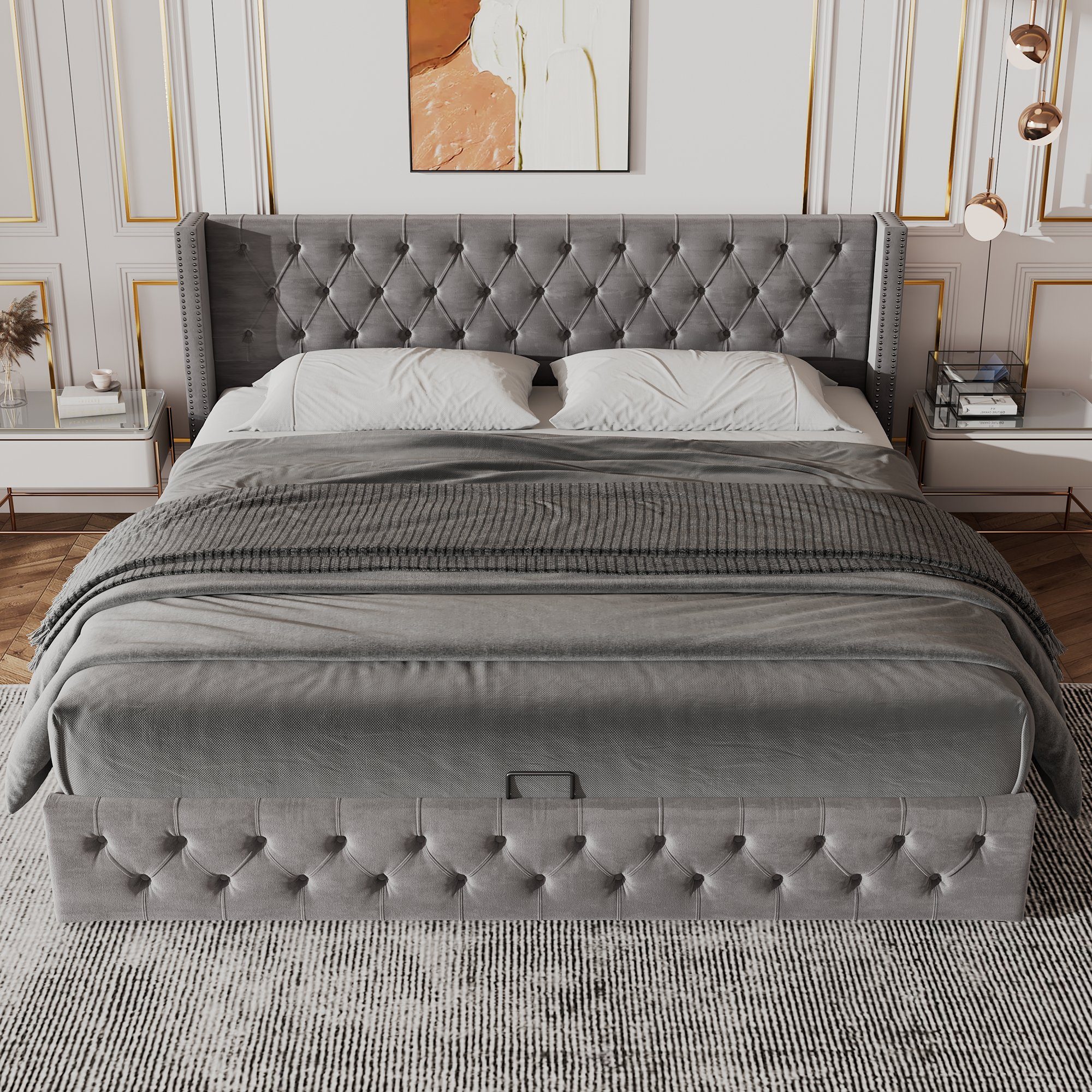 REDOM Polsterbett Doppelbett Bett Stauraumbett Jugendbett günstig online kaufen